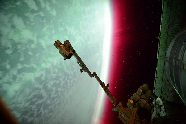 Short circuits aboard the ISS caused power systems to trip. NASA Astronaut Scott Kelly captured this photo of an aurora from the International Space Station on June 23, 2015.