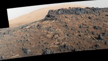 Mineral veins are detected in Garden City on Mars, indicating evidence of flowing water.