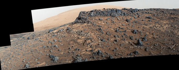 Mineral veins are detected in Garden City on Mars, indicating evidence of flowing water.