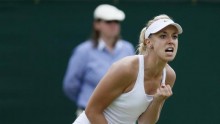 Germany's Sabine Lisicki unleashes a powerful serve that broke the fastest serve ever recorded in WTA