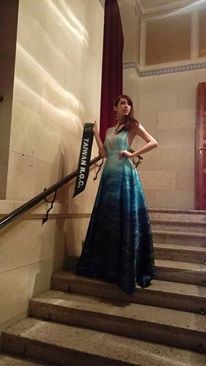 Taiwan beauty queen carrying her 'Taiwan ROC' sash