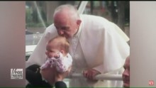 Pope Francis Kisses  Baby Gianna