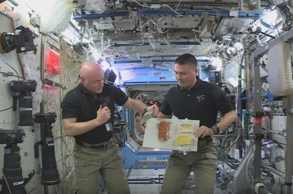 Astronauts aboard the ISS spent Thanksgiving eating irradiated smoked turkey and rehydrated corn.