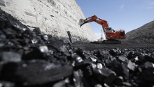 Coal is excavated at the Jim Bridger Mine