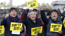 South Korean Activists Protest a Free Trade Agreement with China
