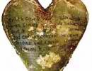 Heart-shaped lead urn