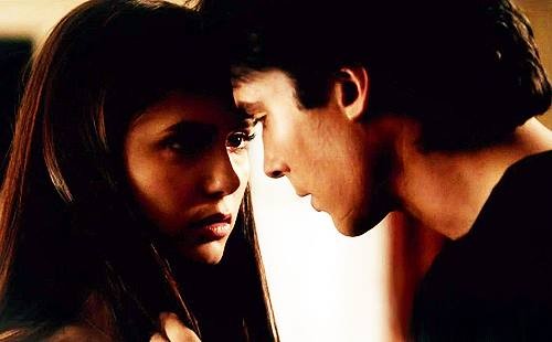 Damon and Elena from "The Vampire Diaries" 