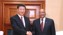 China's President Xi Jin Ping and South Africa's President Jacob Zuma