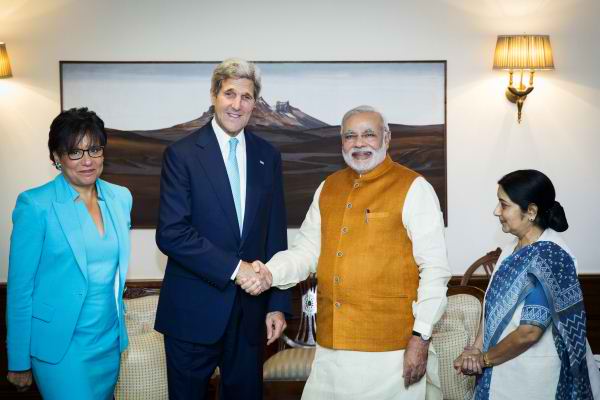 United States Secretary of State John Kerry and new Indian Prime Minister Narendra Modi