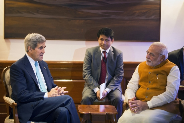 US State Secretary John Kerry and India Prime Minister Narendra Modi