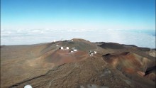  An artist concept illustrating the TMT Observatory at the proposed site on Mauna Kea. 