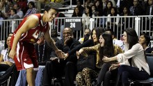 Rob Kardashian with Lamar Odom and sisters, Khloe, Kylie and Kendall