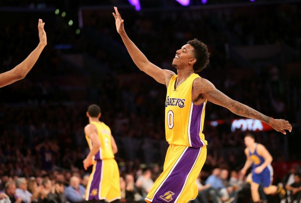 Los Angeles Lakers small forward Nick Young (#0)