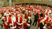 Thousands of Costumed Santas Invade New York