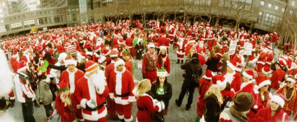 Thousands of Costumed Santas Invade New York
