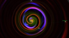This new visualization of Pluto's space weather depicts solar wind streaming from the sun.
