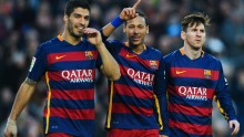 FC Barcelona trio of Luis Suárez, Neymar, and Lionel Messi