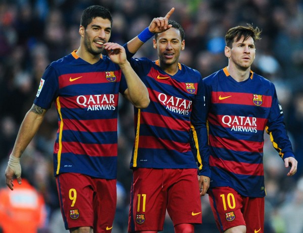 FC Barcelona trio of Luis Suárez, Neymar, and Lionel Messi