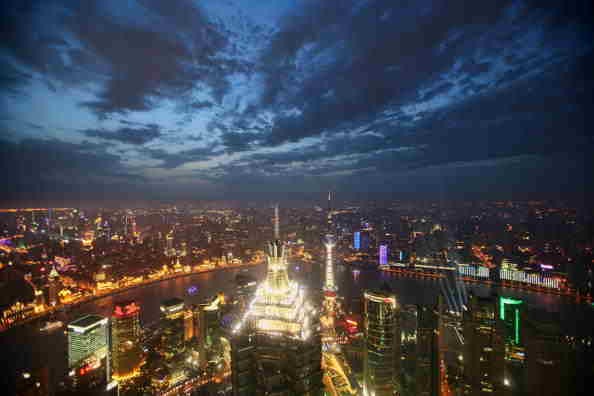 Shanghai Business District at night