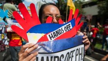 Anti-China Demonstration Held In Manila