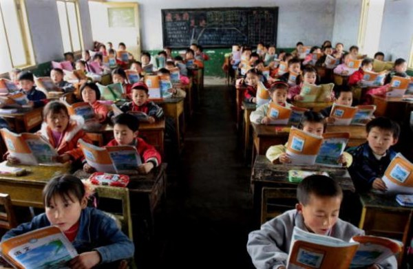 Students Attend Classes At A Countryside Primary School