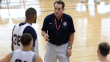 Team coach Mike Krzyzewski sees a short eight-man rotation to play in the FIBA World Cup