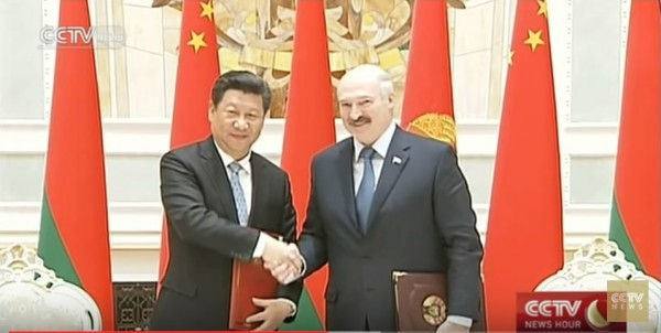 Following the successful satellite launching of Belarus by China, the two world leaders congratulated each other