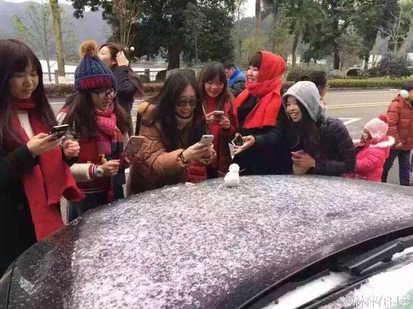 First snow in Guangzhou.