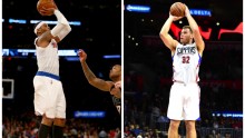 NBA Trade Rumors: New York Knicks' Carmelo Anthony (L) and Los Angeles Clippers' Blake Griffin