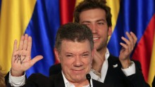 Colombian presidential candidate and President Juan Manuel Santos. 