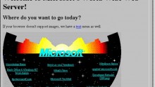 Microsoft's original 1994 homepage