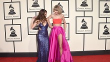 Instagram Reigning Queens Selena Gomez and Taylor Swift at the 58th GRAMMY Awards - Arrivals