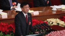  Cao Jianming, President of the Supreme People's Procuratorate, delivers his speech during the fourth plenary meeting of the National People's Congress (NPC) at The Great Hall Of The People on March 11, 2012 in Beijing, China. (Photo: Feng Li/Getty Images