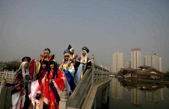 Animation Fans Perform Cosplay In Xian