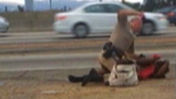 Marlene Pinnock, 51, reportedly beaten up by a police officer on the side of the freeway.