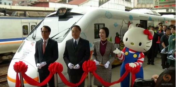 Taiwan launches its first ever Hello Kitty themed train