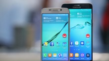  Galaxy S6 Edge (L) and S6 Edge Plus smartphones stand on display at the Samsung stand during a press day at the 2015 IFA consumer electronics and appliances trade fair on Sep. 3, 2015 in Berlin, Germany. (Photo: Sean Gallup/Getty Images)