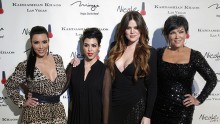Sisters Kim, Kourtney and Khloe Kardashian with mom, Kris Jenner