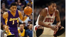 D'Angelo Russell and Derrick Rose