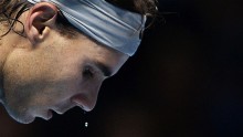 Rafael Nadal profusely sweating