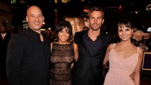 Vin Diesel, Michelle Rodriguez, Paul Walker, and Jordana Brewster arrive at the premiere Universal's 'Fast & Furious' held at Universal CityWalk Theaters on March 12, 2009. 