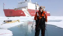 U.S. scientist atop the Arctic Ocean