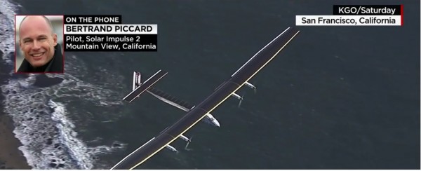 Solar-powered plane successfully landed in California after a three-day flight over the Pacific.