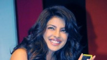 Panic button in Mobile  Phone to be mandatory in India - In the Picture, Bollywood Actress Priyanka Chopra seen at a Mobile Phone Launch 