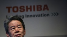 Toshiba president and CEO Hisao Tanaka