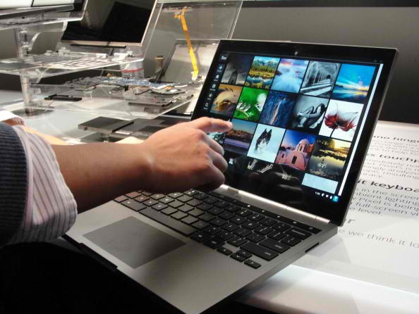 A Chromebook Pixel is on display on February 21, 2013 as Google unveiled in San Francisco the touch-screen notebook computer designed for high-end users.