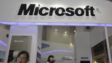 Microsoft booth at a software expo in China