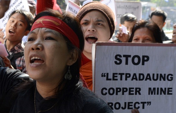 Letpadaung Copper Mine Protest. 