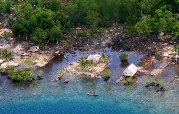 Five islands of the tiny tropical nation of Solomon Islands have now vanished due to rising sea levels.