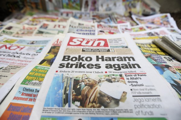 Boko Haram on frontpage
